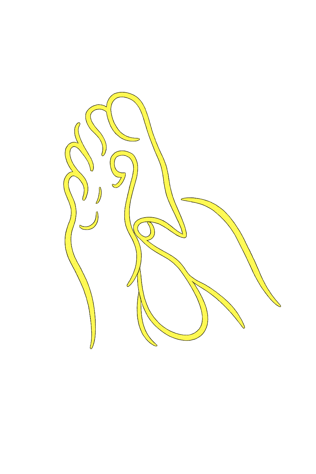 Marma pressure-point therapy on the foot